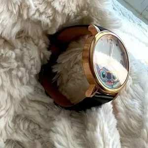 *RARE* Disney Lilo and Stitch Rose Gold wrist Watch glasses black Faux leather Lilo & Stitch Disney Watches & Timepieces (1968-Now) for  main image 4